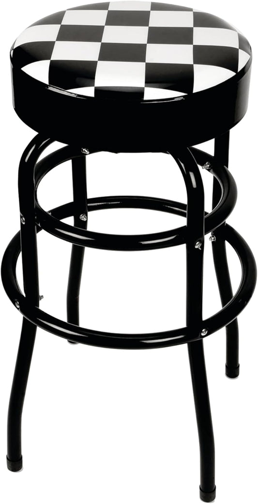 Performance Tool W85023 28-1/2-Inch Checkerboard 360 Degree Swivel Stool, Heavy Duty Steel Frame Is Perfect for Home, Bar and Shop