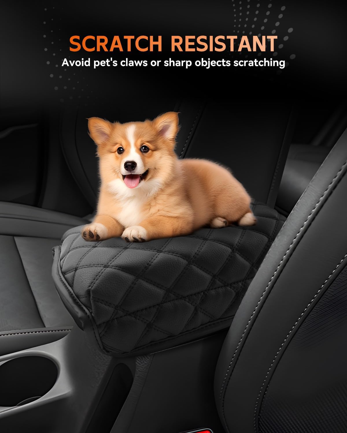 CDEFG for Kia Seltos 2021-2025 Center Console Cover Armrest Box Cover for 2021 2022 2023 2024 2025 Seltos (LX, S, EX, X-Line, SX) Accessories Console Arm Rest Protector