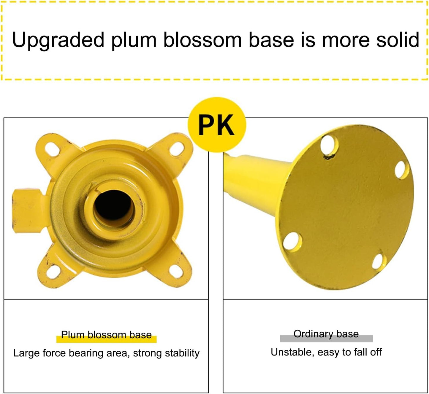 Safety Bollard Post, Spring Parking Post with Warning Stripes, Driveway Garage Security Post Barrier, Traffic Barricade Cones, for Indoor and Outdoor Parking(Yellow (1PCS))