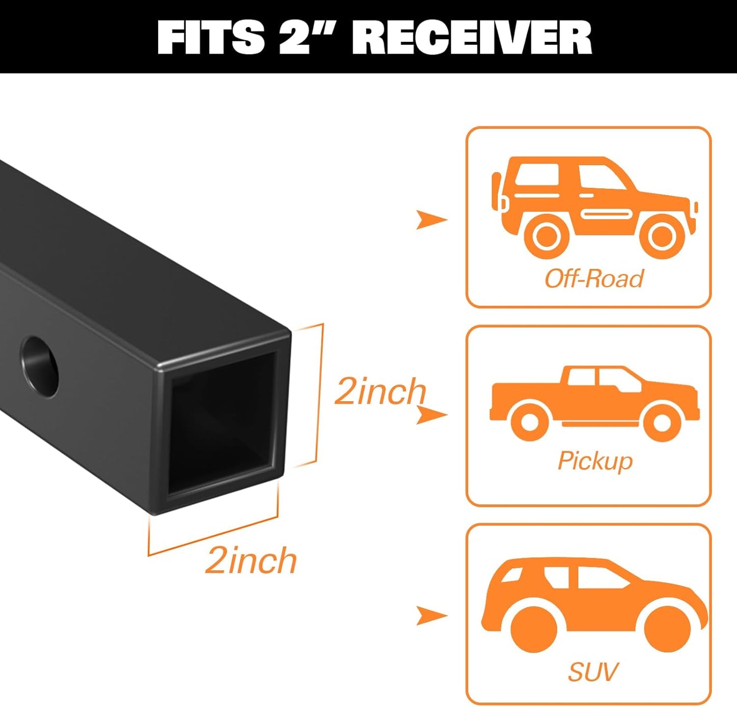 WEIZE Hitch Cargo Carrier for SUV, Truck - 53x19 Inches, 500LB Capacity, with Waterproof Bag, Net, Strap, Tightener, Powder Coated for Durability, Easy Installation, for Camping and Travel