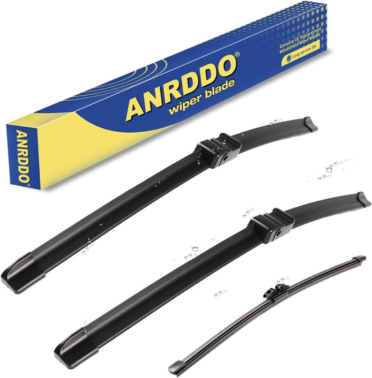 3 wipers Replacement For 2011 2012 2013 2014 2015 2016 2017 BMW X3, Windshield Wiper Blades Original Equipment Replacement - 26"+20"+13" (Set of 3) Side Lock
