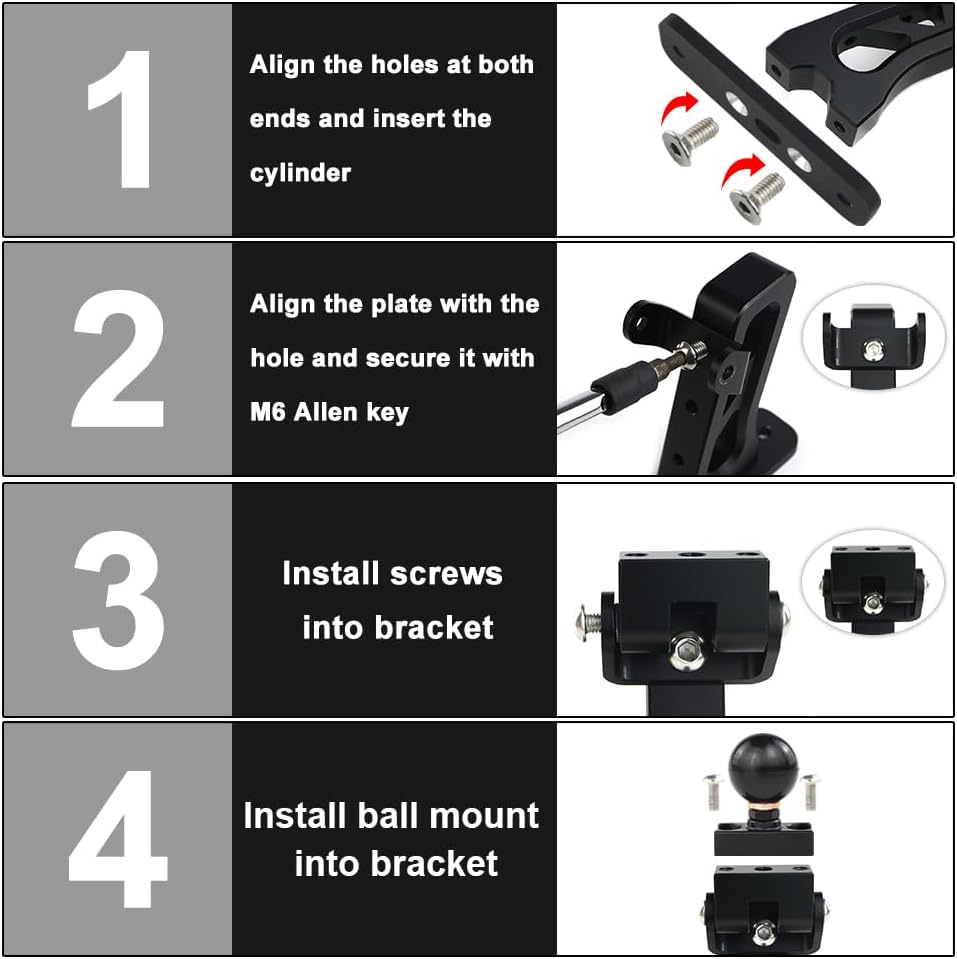 GPS Mount Bracket Fit for 2015-2024 Slingshot Base/GT LE/S/SL/SL LE/SLR/SLR LE/R/R LE, Compatible with RAM Ball Navigator Bracket