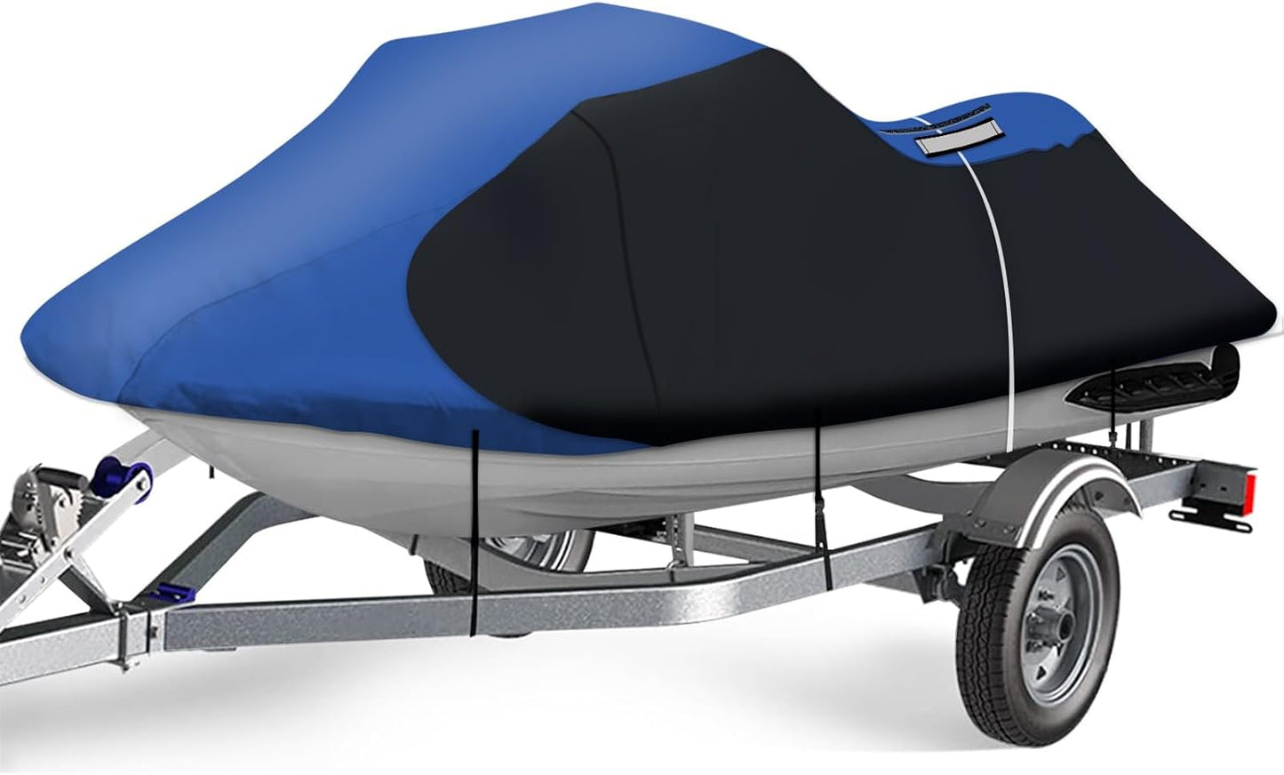 iCOVER Jet Ski Cover- Water Proof Heavy Duty Trailerable Personal Watercraft Covers for Seadoo Kawasaki Yamaha Wave Runner, Fits PWC Models Up to 145in Long