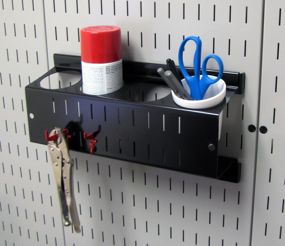 Wall Control Pegboard Metal Organizer, 4 ft. Black, Storage Rack with Rust Resistant Finish