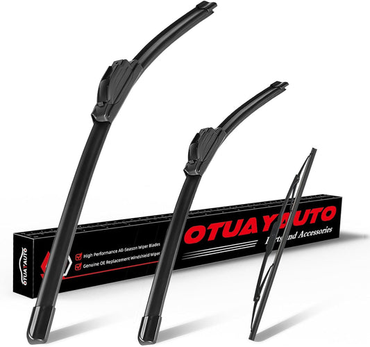 OTUAYAUTO Premium Windshield Wiper Blades - Replacement for Dodge Grand Caravan 08-19, Chrysler Town & Country 08-16, All-Weather, Front and Rear Wiper Blades, U Hook - 26"+20"+16" (Pack of 3)