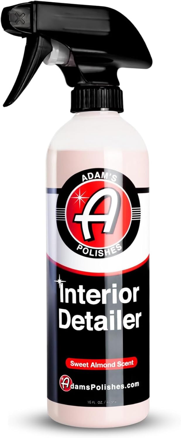 Adam's Polishes Interior Detailer 16 fl. oz (Sweet Almond) - Total Car Interior Cleaner, Protectant & Dressing | All Purpose Cleaner & Leather Conditioner | Vinyl, Dashboard, Screen, Seat Cleaner