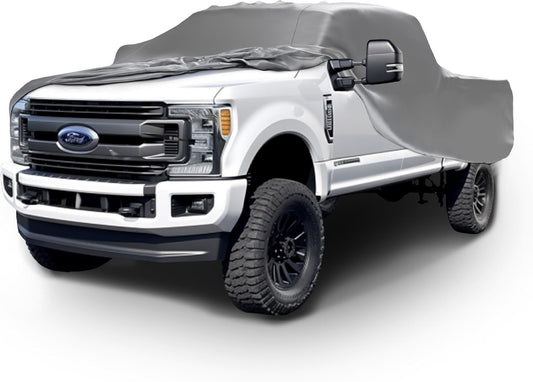 Car Covers Weatherproof Max Truck Cover & Warranty Compatible with Ford 2022-2024 F-250 Crew Cab~6.75' & Shell– Outdoor Cover, Prevents Theft with Cable Lock