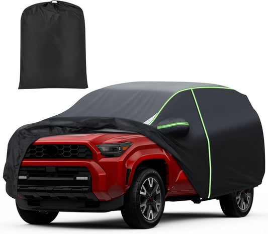 Mixsuper Liner Car Cover for Toyota 4Runner 2002-2026, 7 Layers Waterproof Car Cover Accessories for 4Runner with Zipper Door, Windproof Straps, Reflective Strips, Anti-UV, All Weather