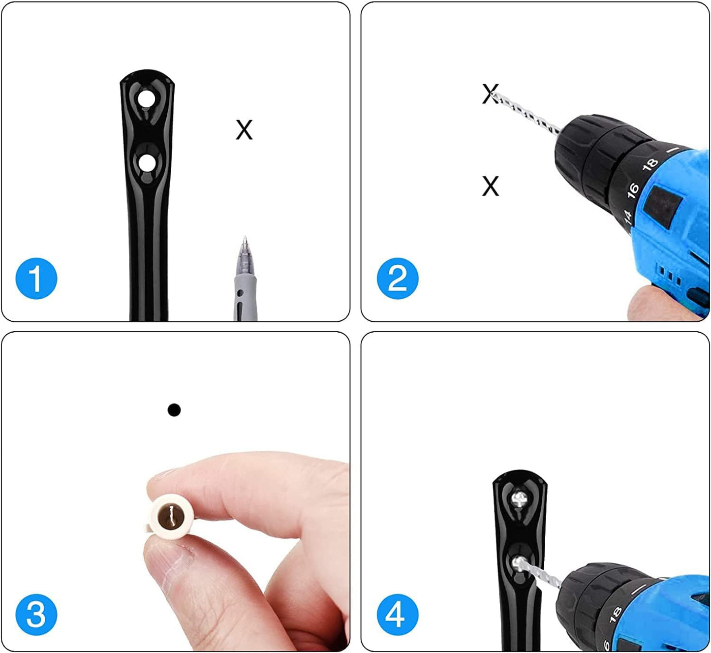 Steel Garage Storage Hooks - 6 Pack, Organizer for Hanging Power and Garden Tools, Ladders, Hose, Bikes, Ropes, Bulk Items, and More(Green)