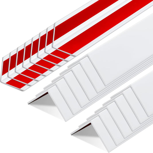 Sasylvia 20 Pcs Wall Corner Protector Guards, 1-1/8 x 48 Inches Self Adhesive Vinyl Corner Trim Molding, Avoid Scratching Scuffs, Ease Install & Cleaning for Door Countertop Furniture Protection