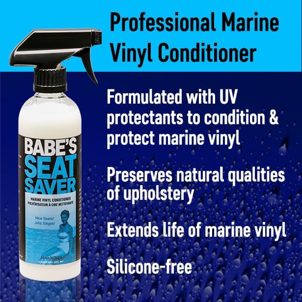 Babe’s Seat Saver – Marine Vinyl Protectant & Conditioner – UV Protection for Boat Seats – Non-Silicone Formula Keeps Upholstery Soft & Smooth - 1 Gallon