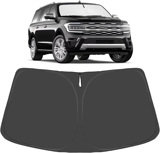 Proadsy for Ford Expedition 2018-2024 2025 Windshield Sun Shade 4-Layer Foldable Front Sunshade Protector Sun Visor Blocks UV Rays Keep Car Cooler