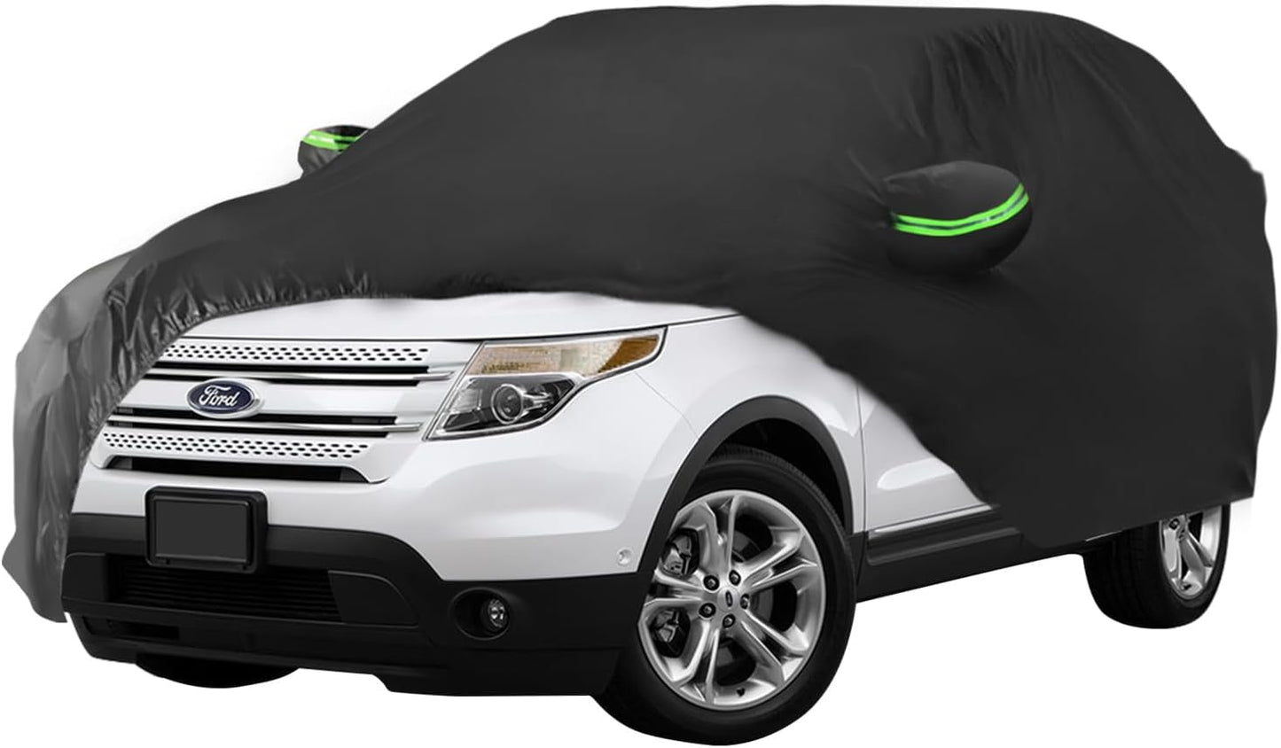 Proadsy 2025 Upgrade SUV Car Cover Compatible with Ford Explorer 2011-2024 2025 Windproof All Weather Waterproof Sun Rain UV Dust Snow Protection Outdoor Covers