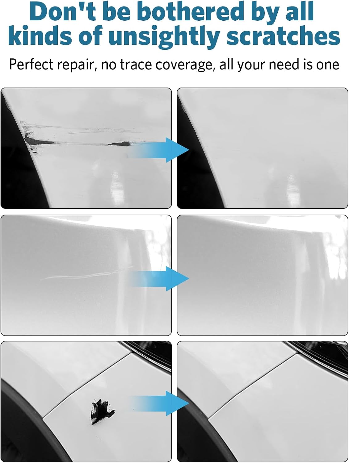 Carbonized Gray Metallic(M7) Touch Up Paint for Ford, Car Paint Scratch Repair Remover Pen Color Exact Match, Quick and Easy Fix Automotive Chips and Nicks Scuff