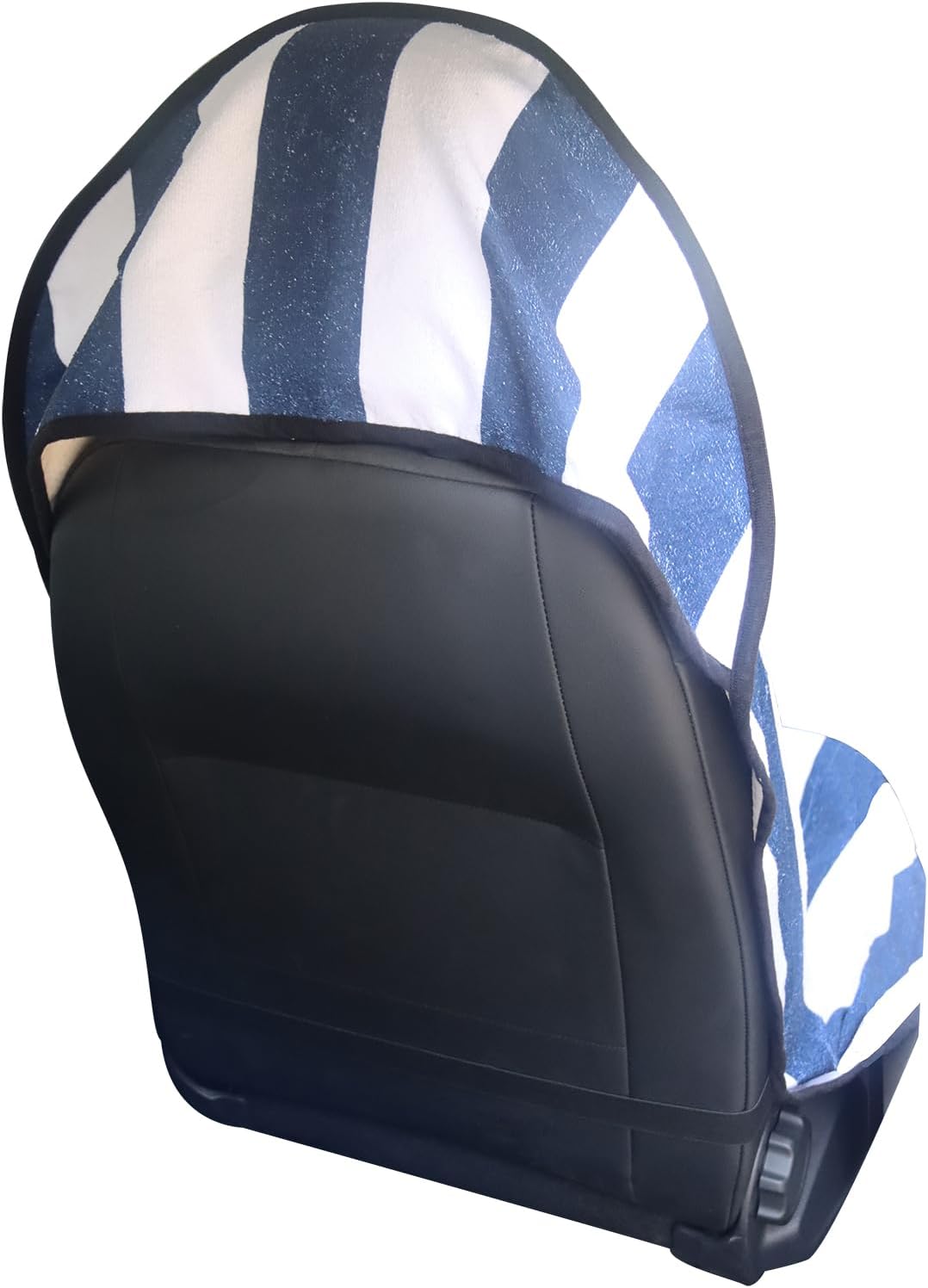 Car Seat Cover Protector Front Seats,for Gym Workout,Running,Swimming,Beach and Hiking,Waterproof Sweat Towel Bucket Seat Covers for Cars SUV Trucks (Blue Stripe, 1Pcs)