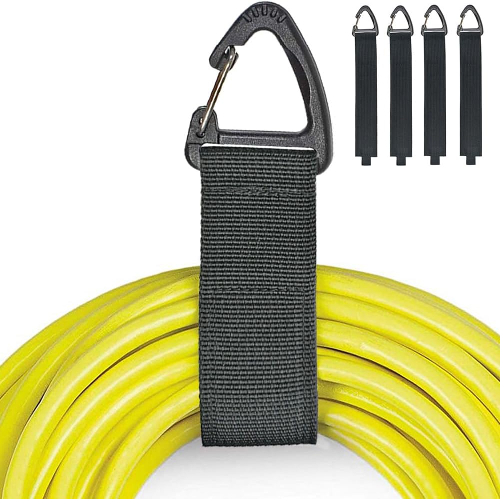 Extension Cord Holder Organizer(4 Pack XL), Hose Hanger for Garage Organization and Storage, 16-Inch Heavy Duty Storage Straps, Garage Gadgets for Men