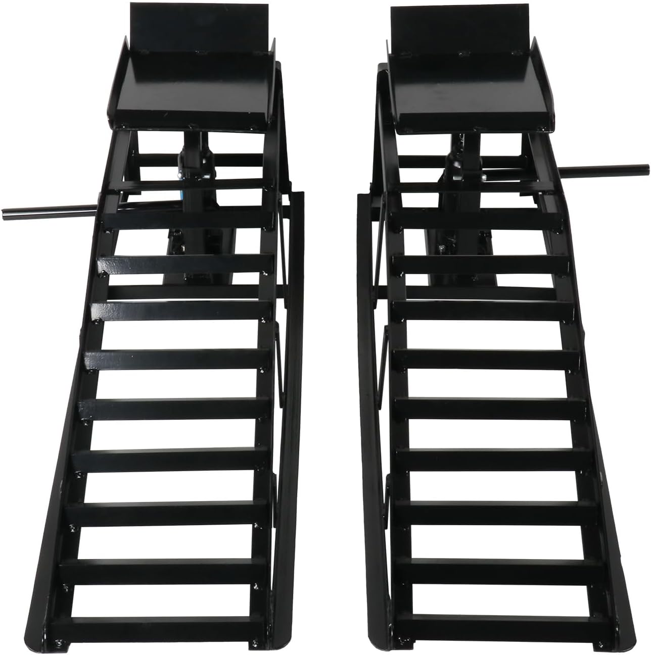 5 Ton 2 Pack Hydraulic Car Ramp Elevator 10000 Lbs for Auto Car Truck Trailer Garage Service Vehicle Ramp Lift Jack Hydraulic Lift (Black)