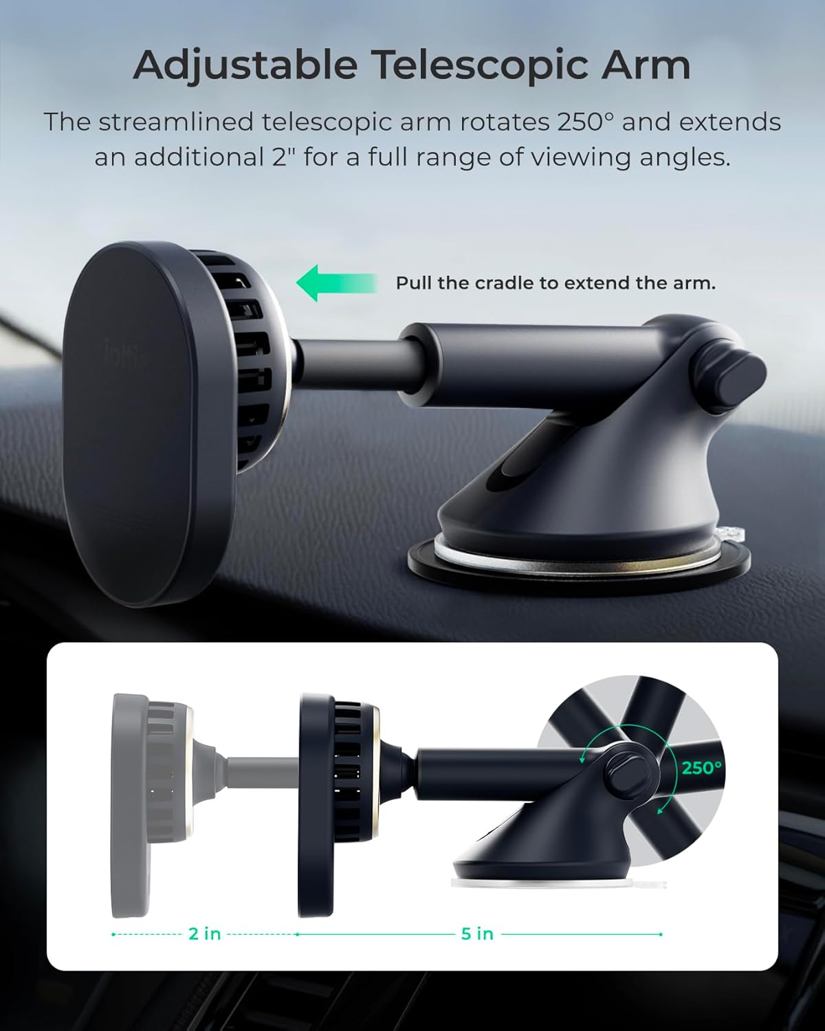 iOttie Velox Pro MagSafe Compatible Dash & Windshield Car Mount with Wireless Charging & CryoFlow™ Cooling Compatible with MagSafe Phones Including iPhone 12/13/14/15/16 Series (Car Charger Included)