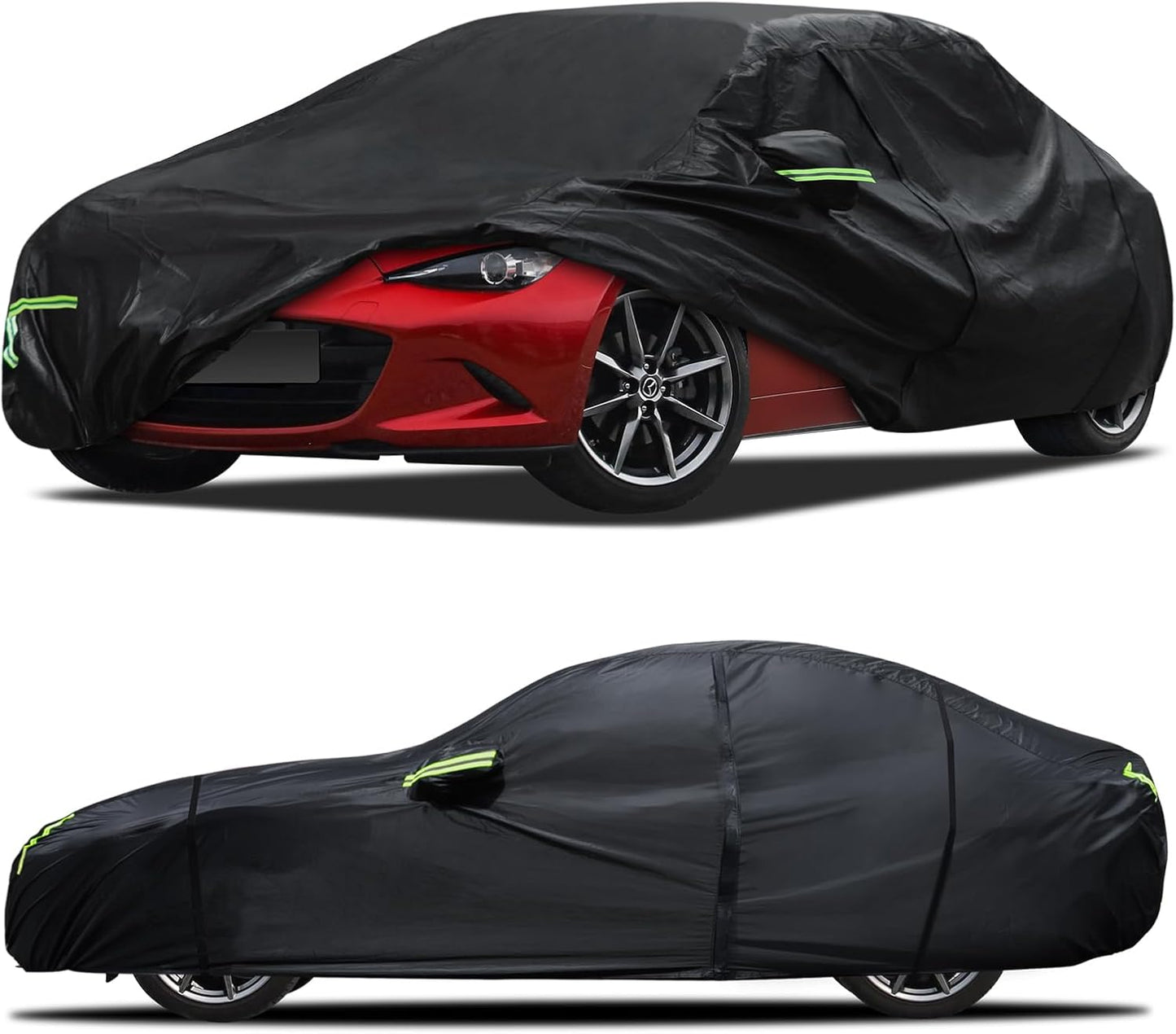 Car Cover Custom Fit for Mazda Miata MX-5 1989-2025,6 Layers Truck Cover Waterproof All Weather for Automobiles,Outdoor Full Exterior Cover,Rain, Sun, Wind Protection,Black