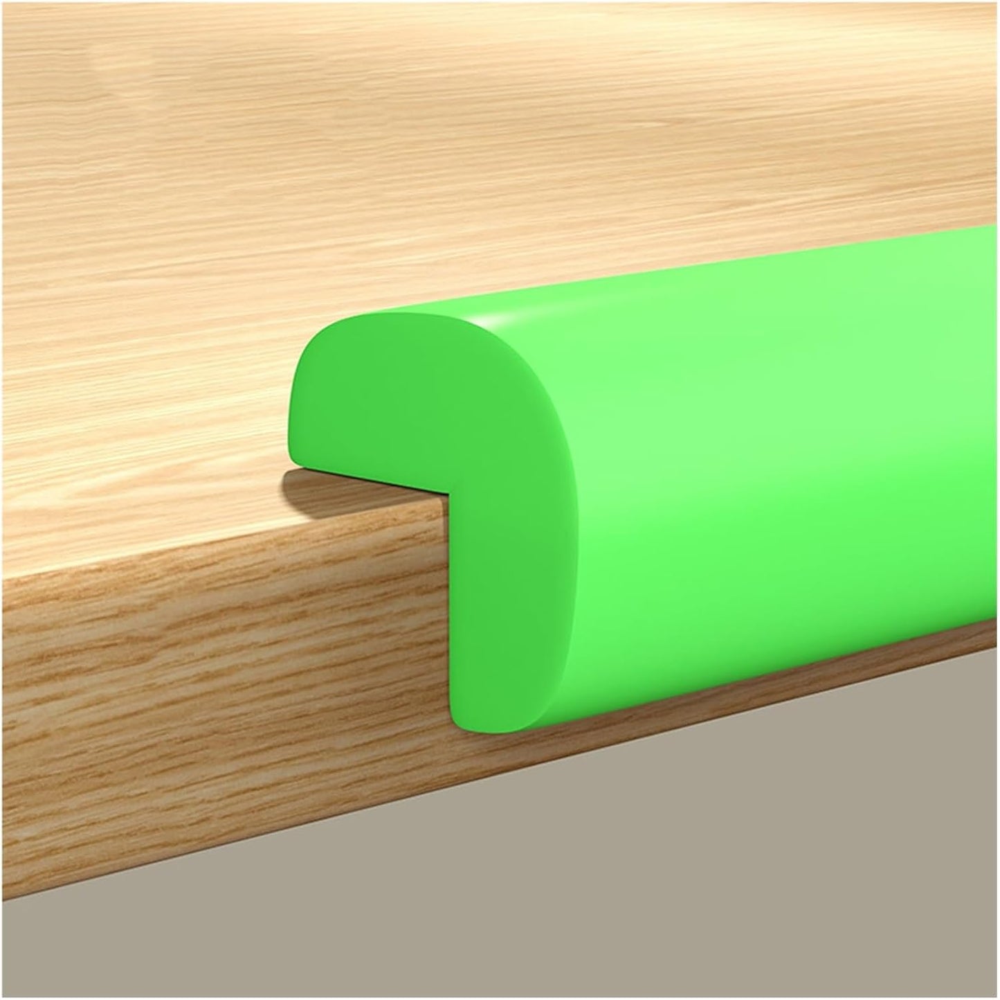 XPLKQXE Sharp Edge Safety Corner Edge Foam Padding, Edge Guards Bumpers Adhesive, Edge Corner Protector Guards for Table Edges & Sharp Corners(Green-A,3pcs)