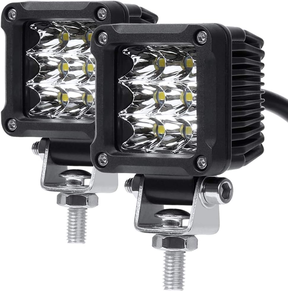 Motorcycle Fog Lights, 2'' Inch 27W Spot Mini Cube Work Driving Pod Lights for Offroad Trucks ATV UTV SUV 4x4 Pick Up Car Boat