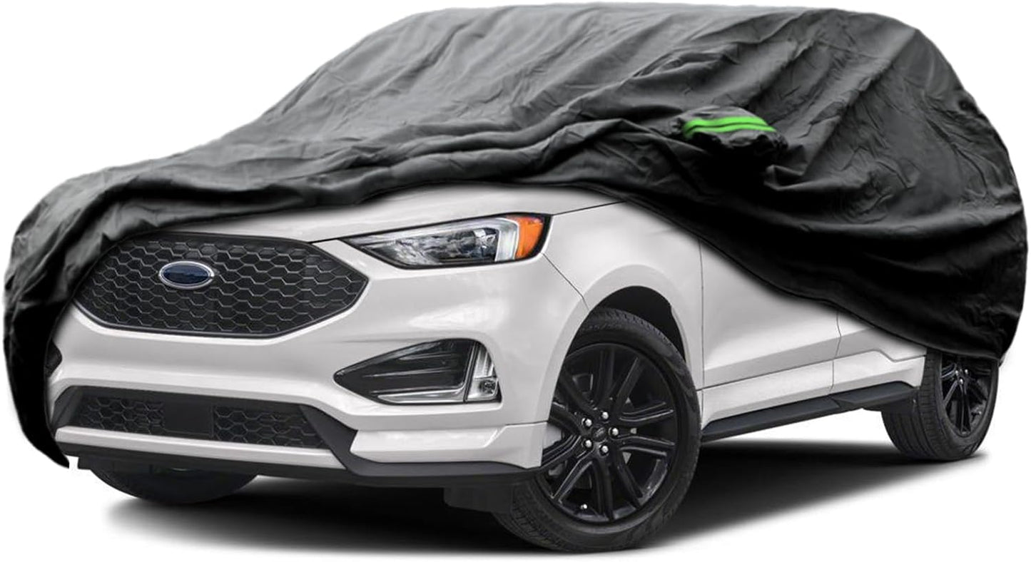 Proadsy 2025 Upgrade Car Cover Custom Fit for Ford Edge 2015-2025, Waterproof All Weather for Automobiles, Full Exterior Cover Rain Snow Sun Protector Indoor Outdoor Car Cover