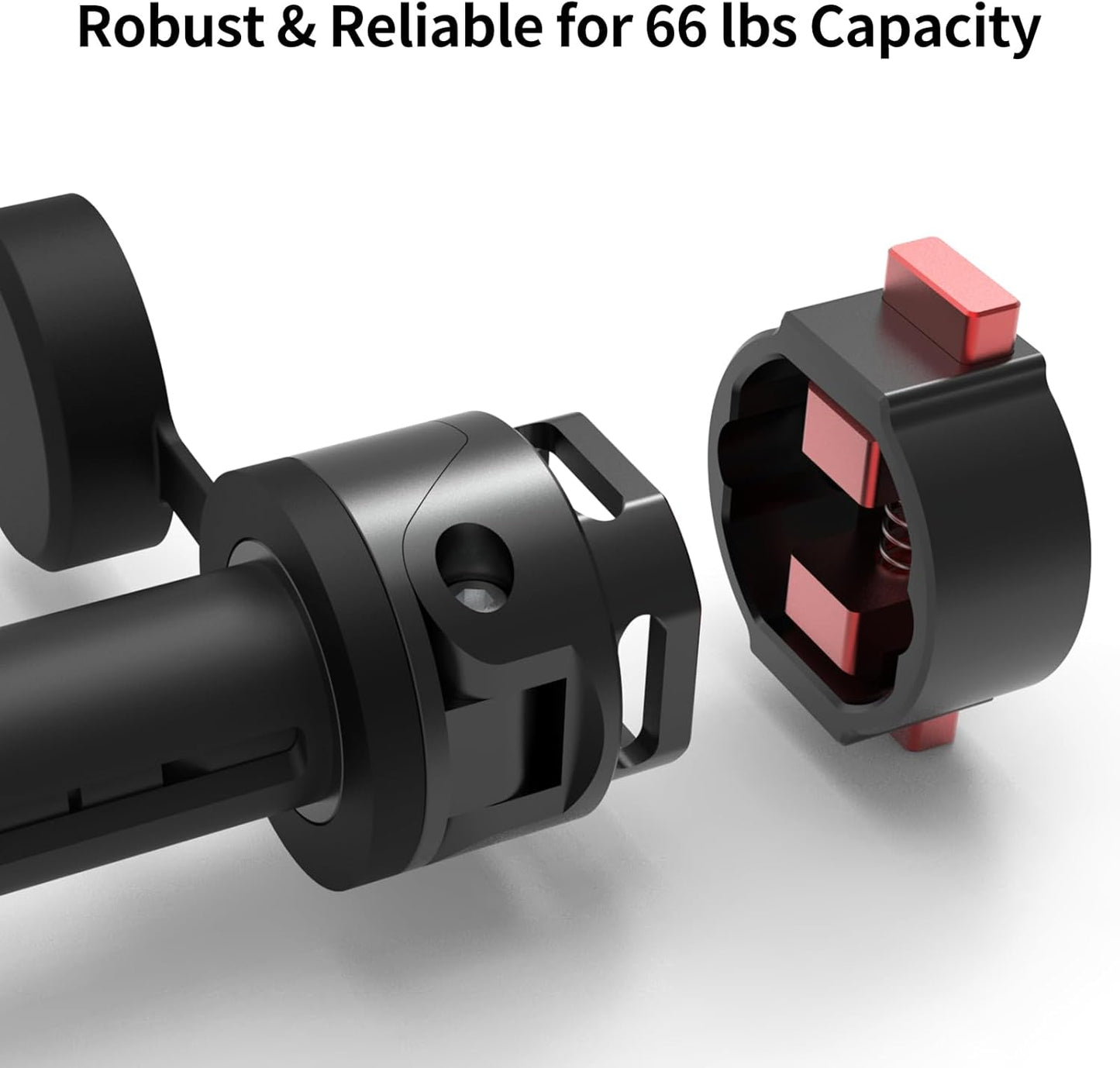 Mountain Bike Handlebar Wall Mount, Space-Saving & Easy Installation, Sturdy Garage Bike Storage Holds Up to 66lbs