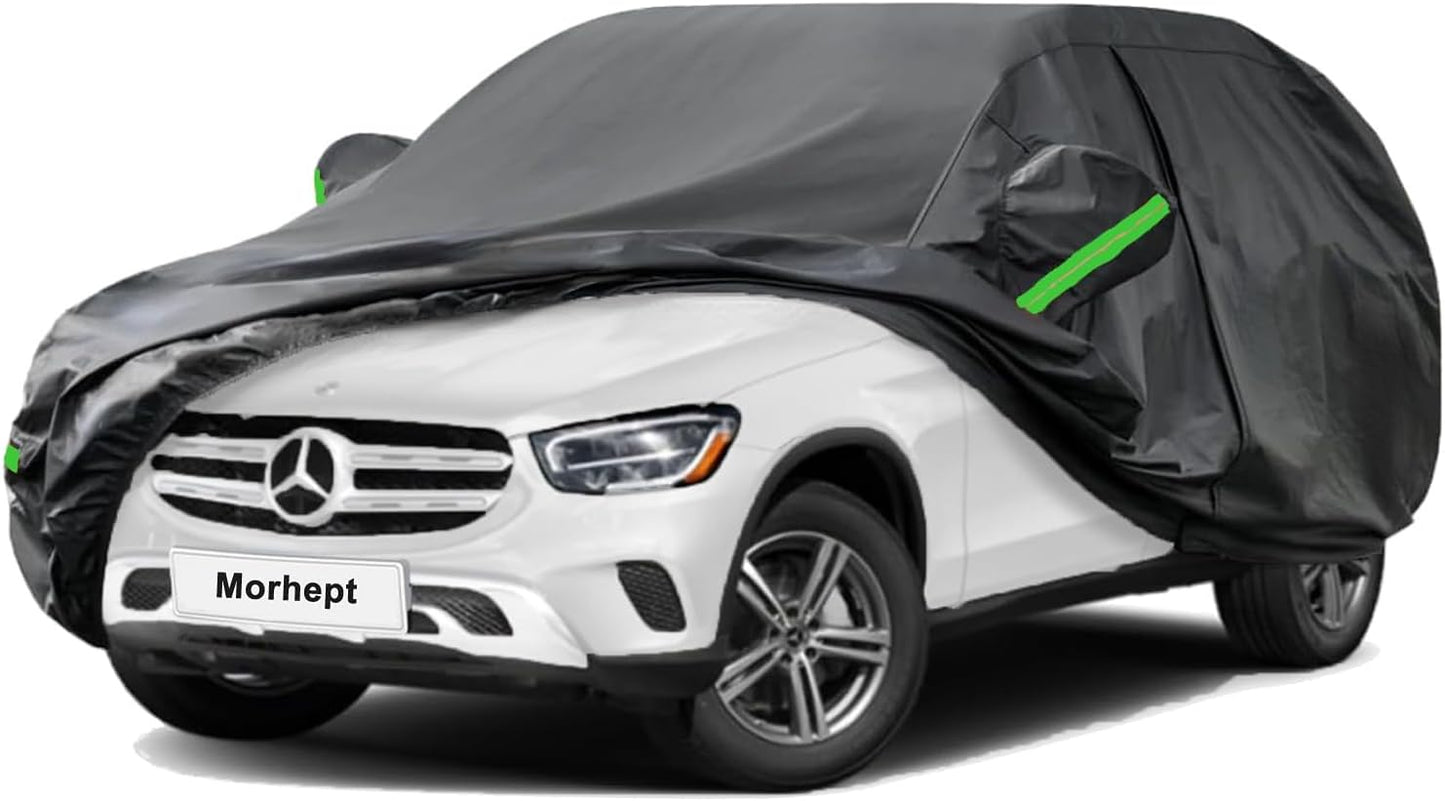 SUV Car Cover Custom Fit for Benz GLC, Waterproof All Weather Full Exterior Cover Rain Snow UV Protection Cover with Door Zipper