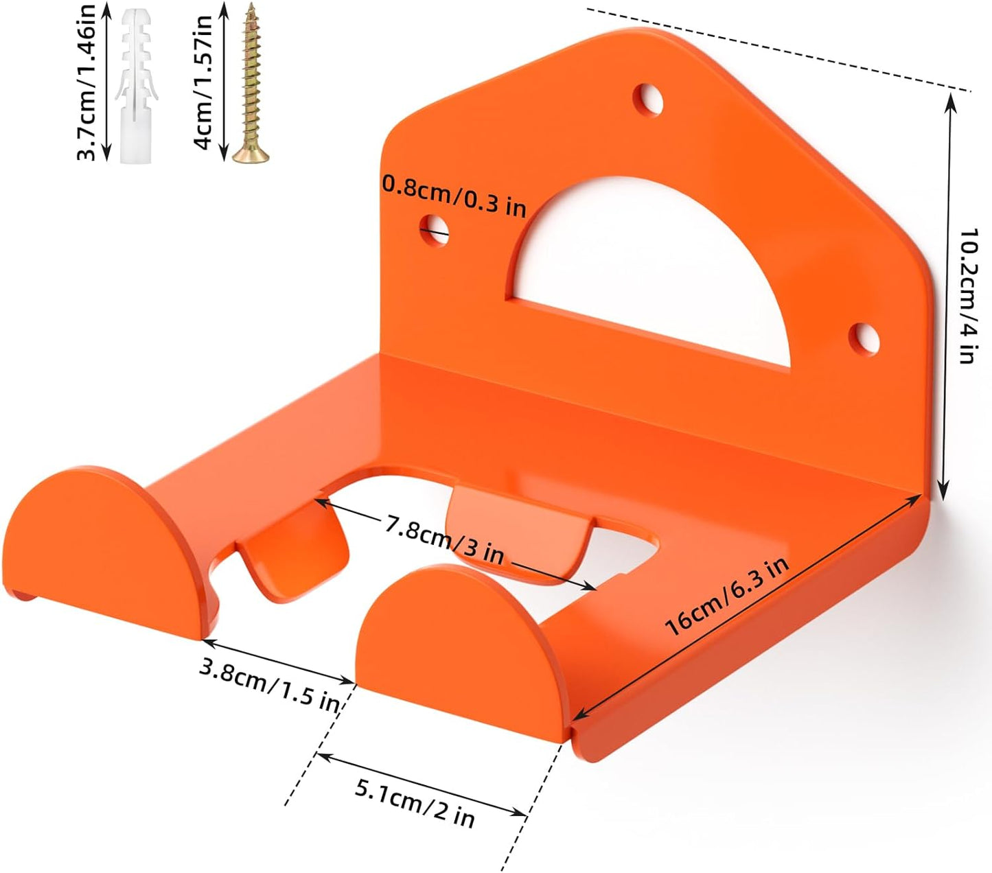 Weed Eater Hanger, Heavy Duty Weedeater Rack Wall Mount, Garage Organization Trimmer Rack for Hedge Trimmer, Garden Tools, Garage, 2 Pack