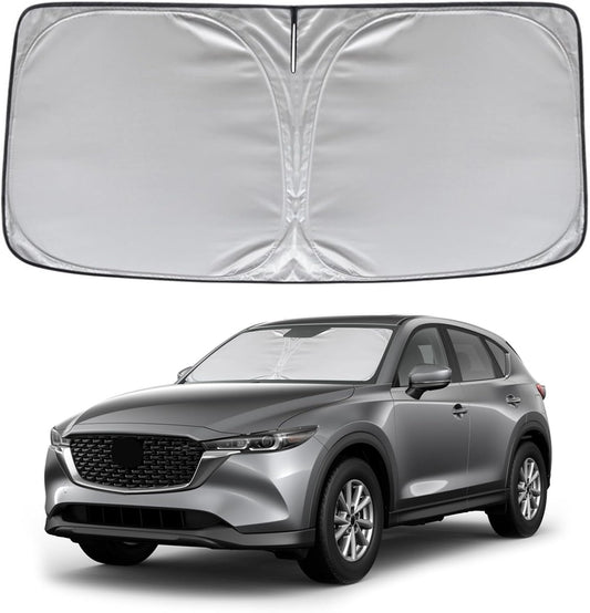 KAYZT Windshield Sun Shade for Mazda CX5 2017-2025 Foldable Sunshade CX-5 Sport, Touring, Grand Touring, 4 Door Crossover Front Window Custom Fit Accessories