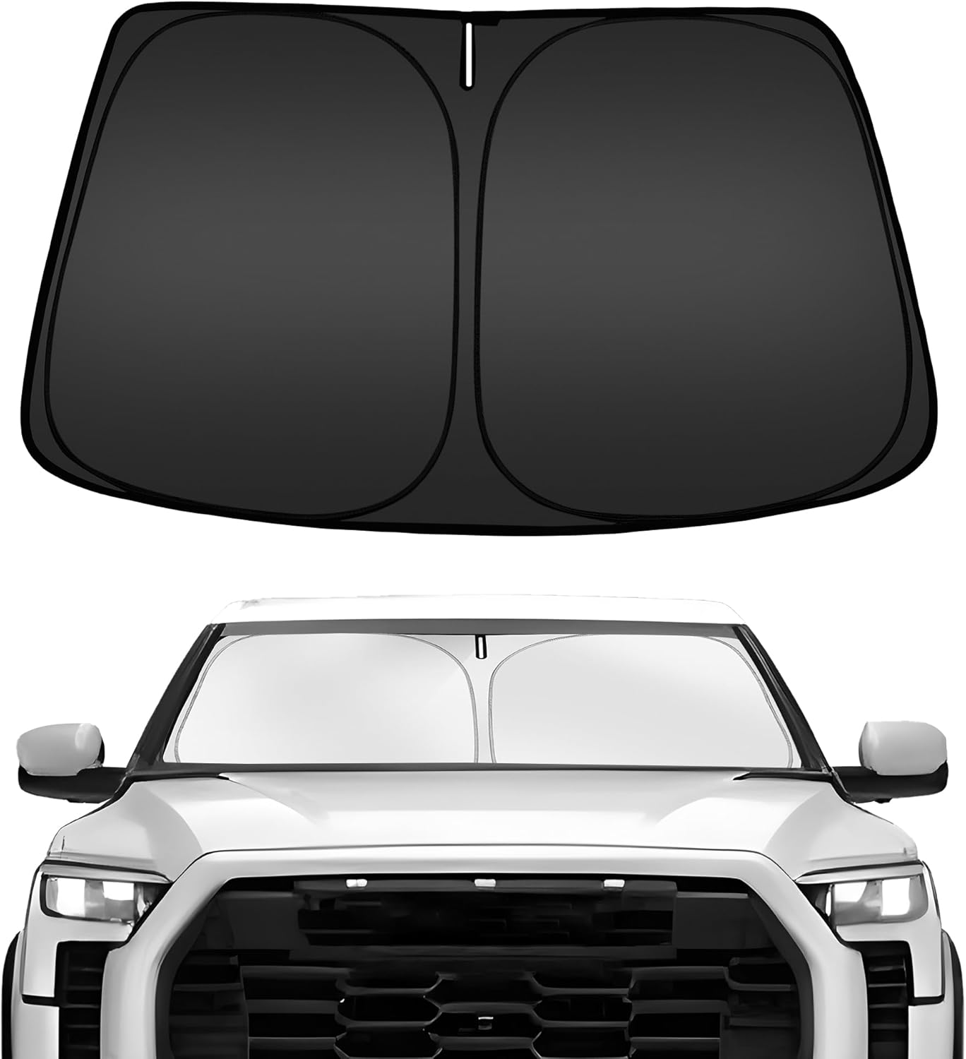 ARISMOTOR Windshield Sun Shade for Toyota Tundra (Limited, SR5, Platinum, TRD Pro) 2022-2025 2026, Custom Fit Foldable Front Window Sunshade Sun Visor Protector, Block UV Rays Keep Your Car Cooler