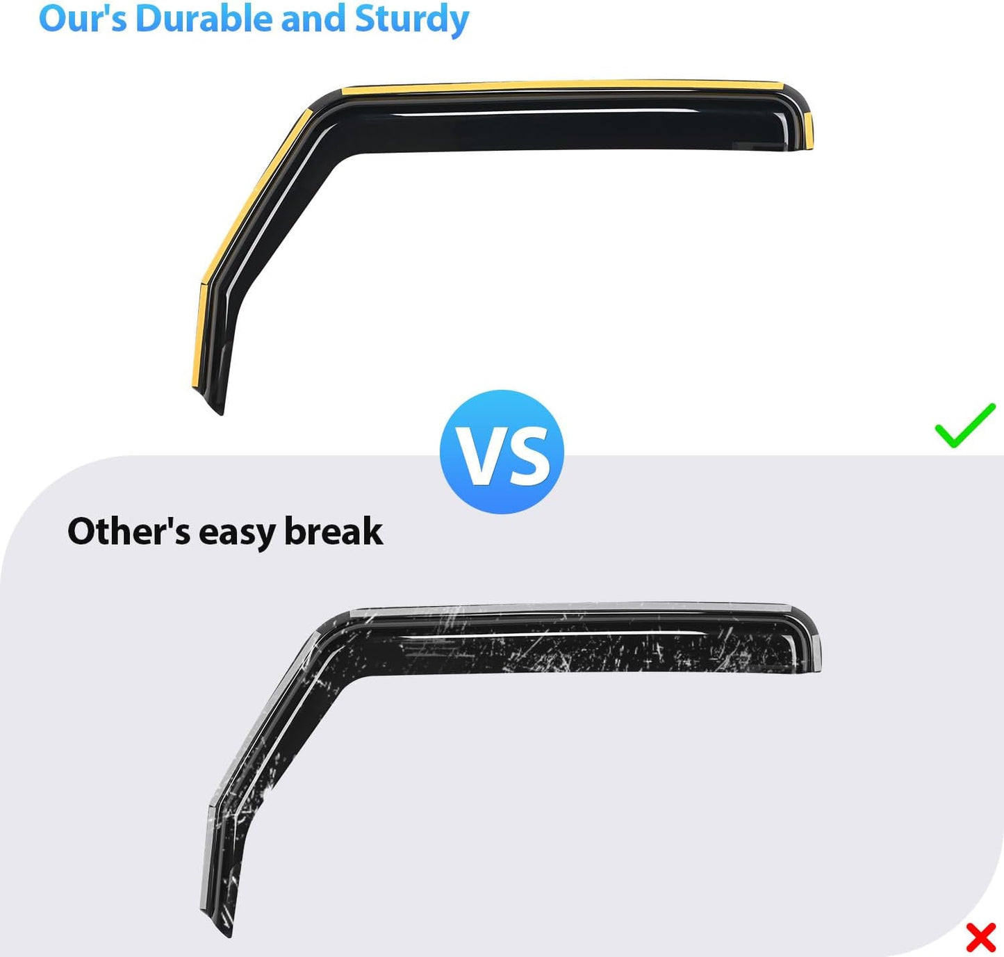 Nilight Durable in Channel Rain Guards for Chevrolet/Chevy Trailblazer 2021 2022 2023 2025 Window Deflectors,Vent Window Visors-4pcs