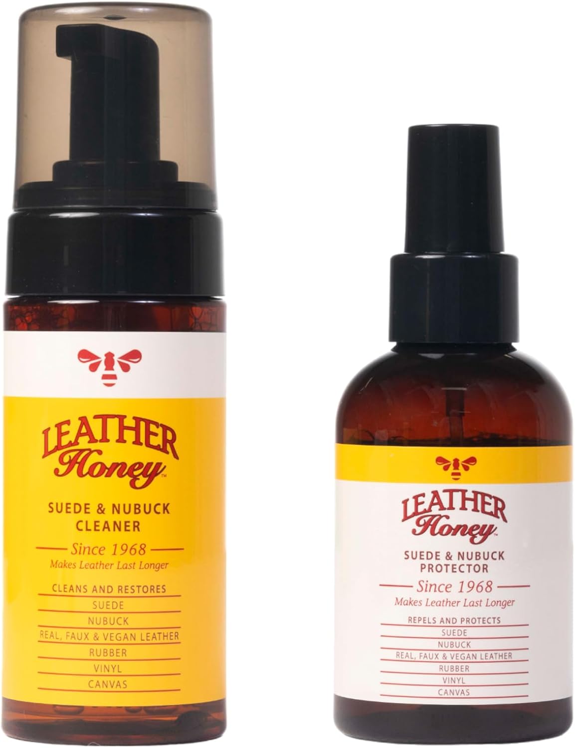 Leather Honey Suede & Nubuck Care Kit: Cleaner, Protector, Suede Brush & Eraser: Clean, Protect & Restore Shoes, Boots, Uggs, Furniture, Jackets, Bags and Apparel. Safe for Any Color