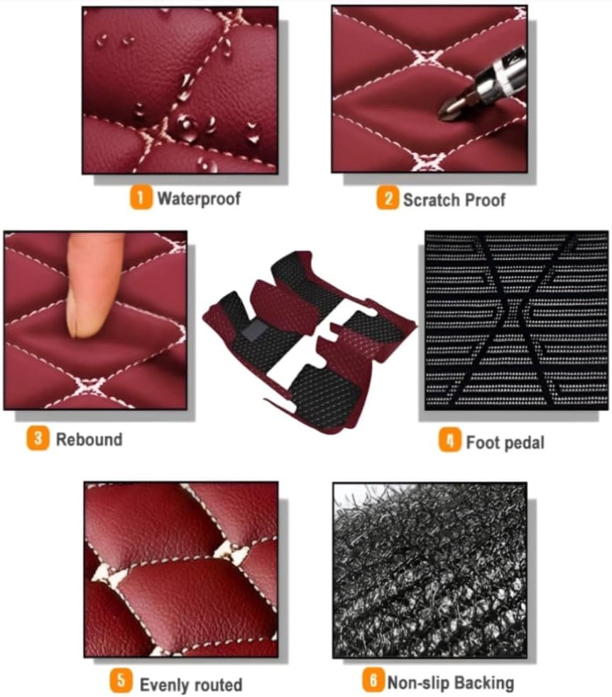Add Personal Touch to Your Vehicle with IMEISH Customizable Logo Text Car Mats for 99% of vehiclesPads Protection Non-Slip Leather Floor Liners (Yellow and Black Beige)