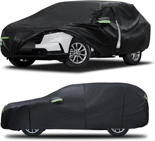 Car Cover Custom Fit for Honda CRV 1997-2025,Toyota RAV4 1996-2025, 6 Layers Truck Cover Waterproof All Weather for Automobiles,Outdoor Full Exterior Cover,Rain, Sun, Wind Protection,Black