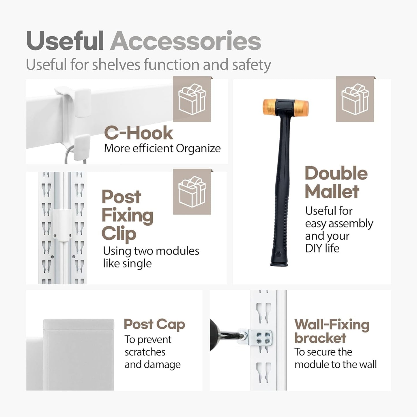 HOMEDANT House 5 Tier 24.1" W Laminated Metal Shelving Unit Adjustable Storage Utility Rack Heavy Duty Shelves Organization Multipurpose Shelf Kitchen Garage Pantry Closet 1 Pack