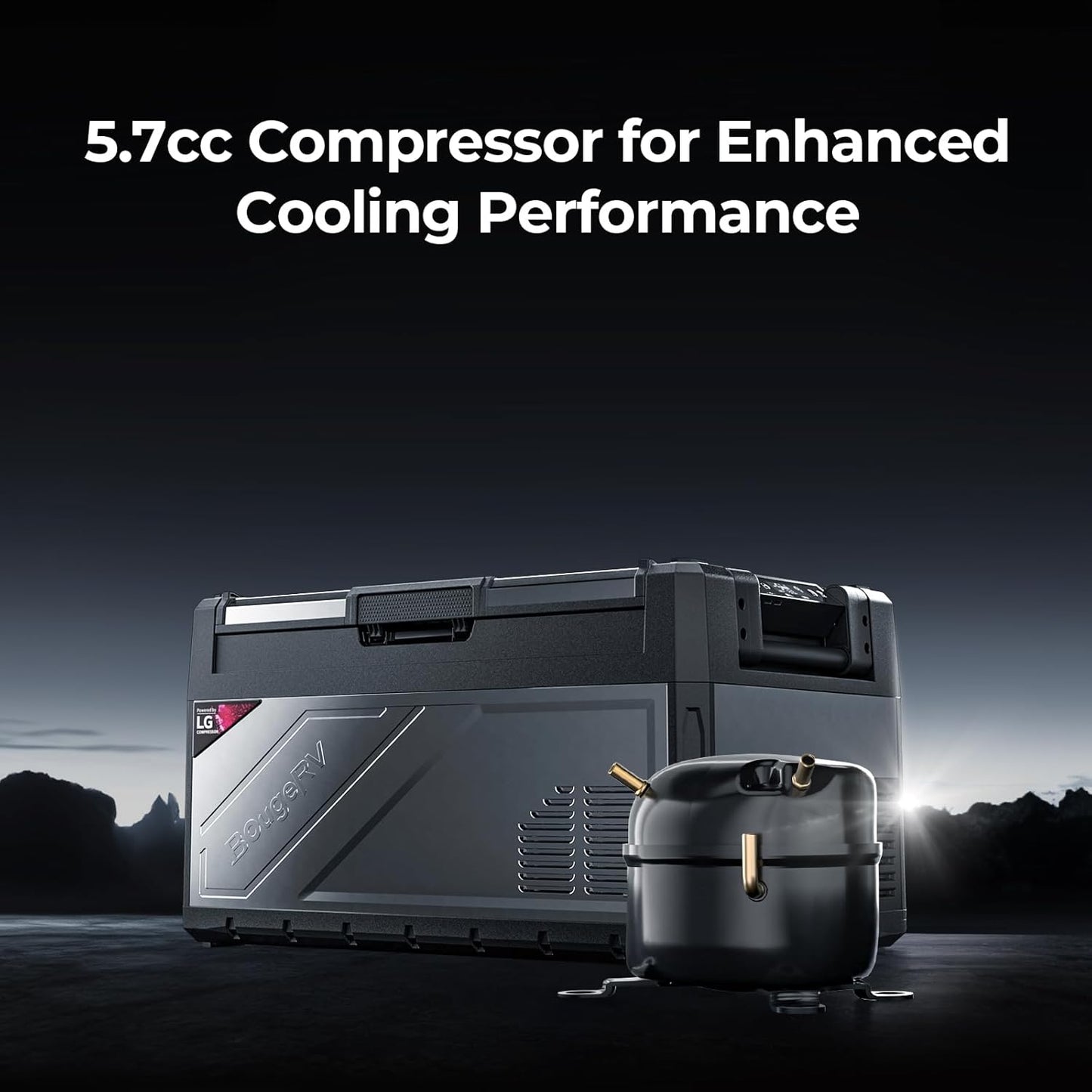 BougeRV 12 Volt Portable Refrigerator, 41 Quart Rocky V2.0 Dual Zone Car Fridge Freezer with APP Control, Compressor Cooler 12/24V DC, 110~240V AC for Overlanding, Camping, Travel, RV, Truck