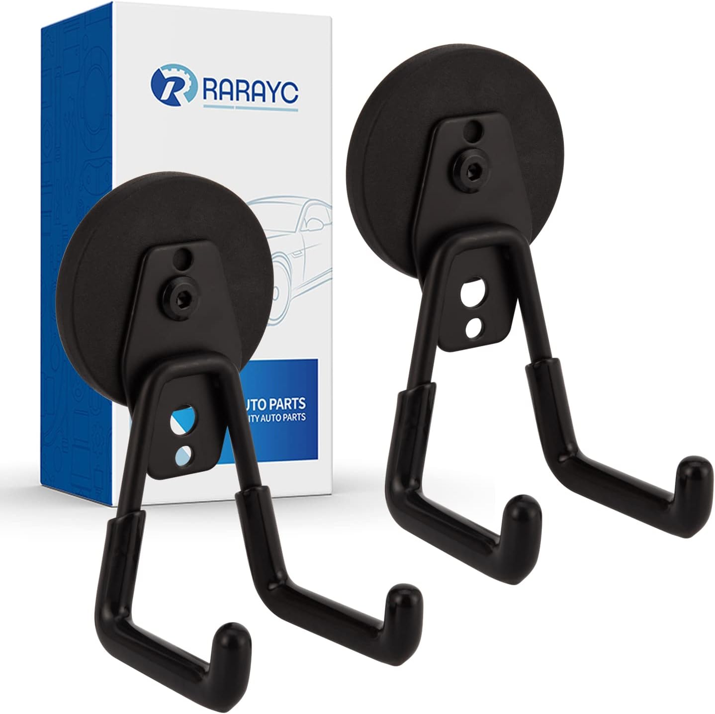 2 Pcs Magnetic Hook Heavy Duty, Strong Magnet Hooks for Garage Tools Hose Rope Electric Drill