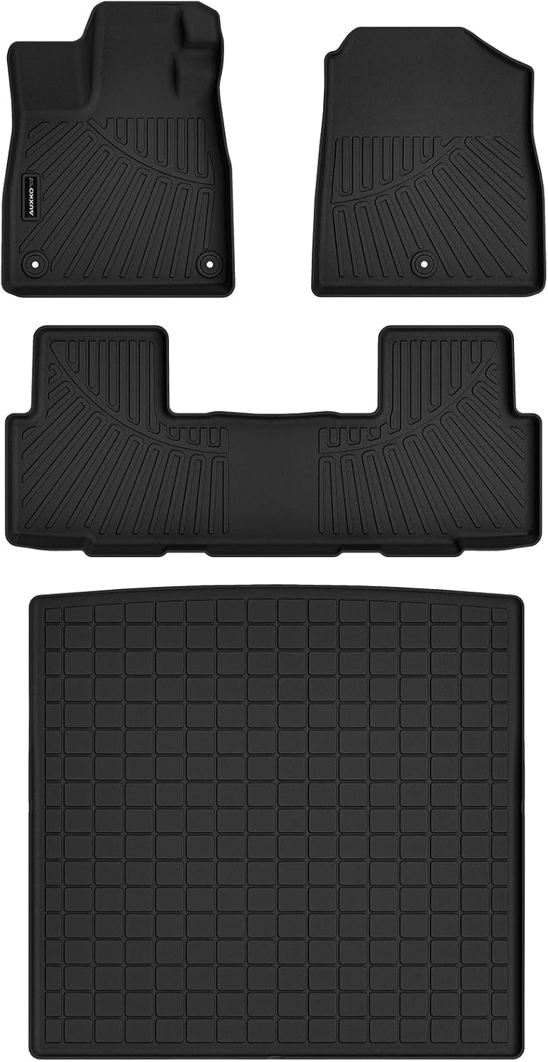 Auxko All Weather Floor Mats Cargo Mat for Honda Passport 2026 TPE Liners All Season Accessories Guard Odorless Anti-Slip Floor Liners Trunk Tray for Honda Passport 2026