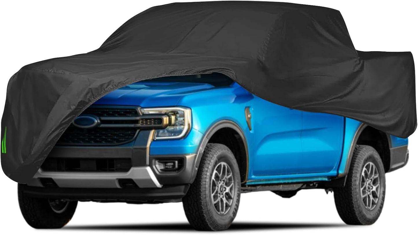 Proadsy 2025 Upgrade Car Cover Custom Fit for 2024 2025 Ford Ranger 5'Box, Waterproof All Weather for Automobiles, Full Exterior Cover Rain Snow Sun Protector Indoor Outdoor Car Cover