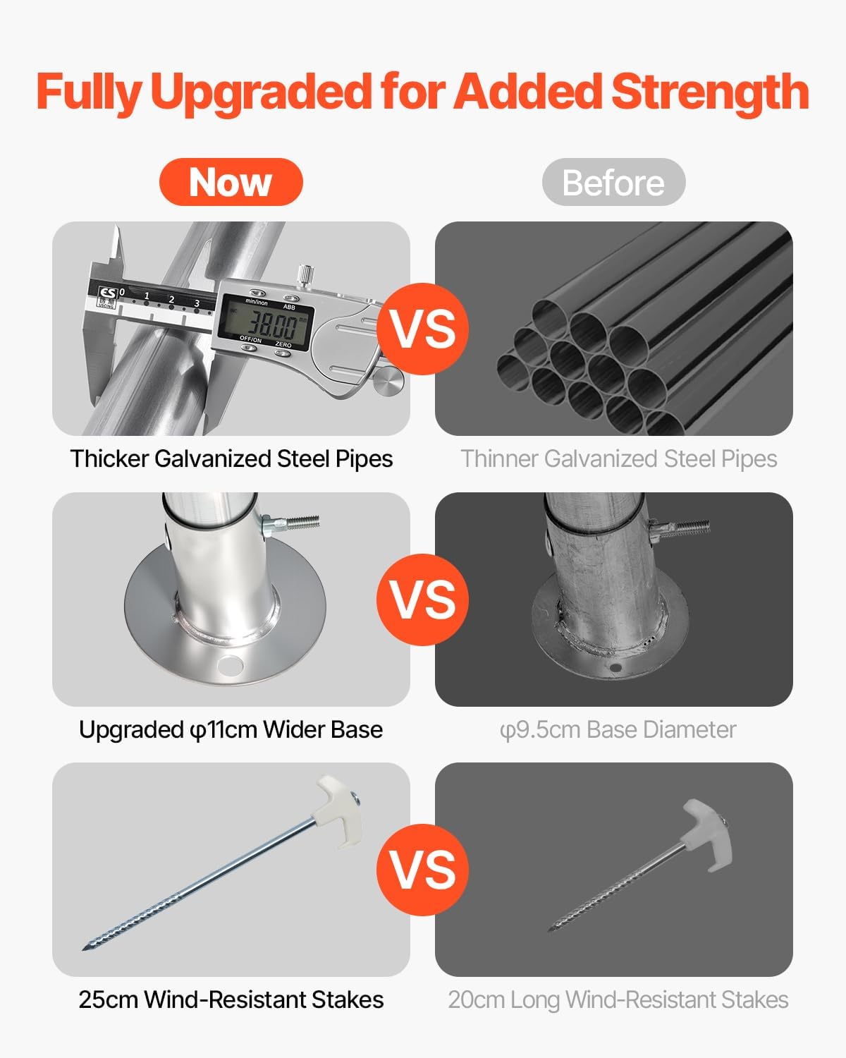 VEVOR Outdoor Storage Shed, 10 x 10 ft Portable Storage Tent with Roll-up Door & Vents, Waterproof Canopy Shed Shelter, Heavy Duty Frame, Patio Garage Carport for Motorcycle, Lawn Mower, Bike, Grey