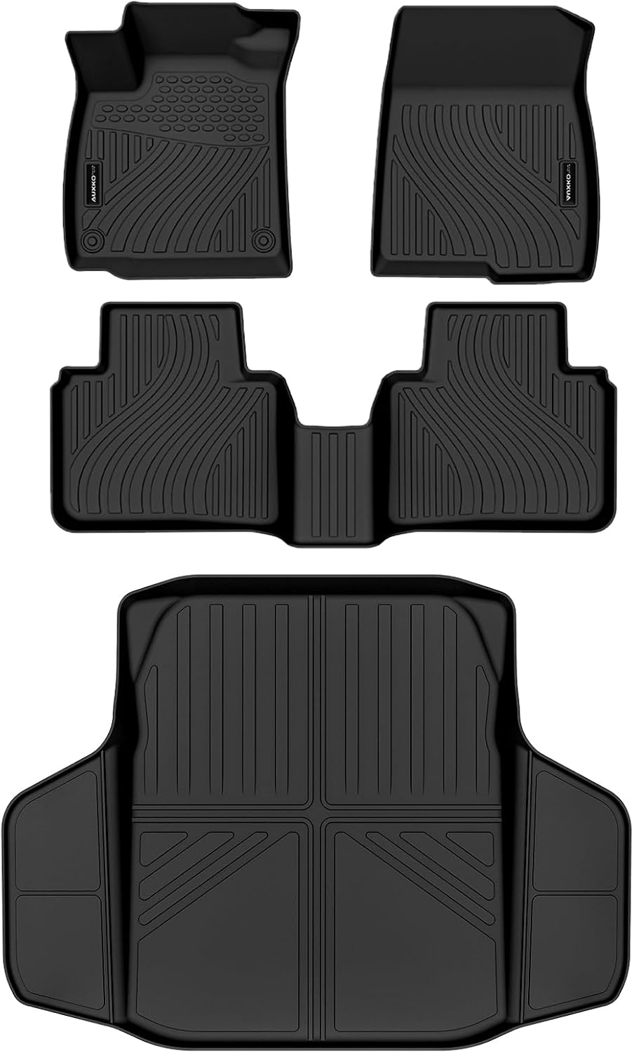 Auxko All Weather Floor Mats Cargo Mat for Honda Accord 2018-2022 TPE Liners Accessories Guard Odorless Anti-Slip All Season Floor Liners Trunk Liner for Honda Accord 2022 2021 2020 2019 2018