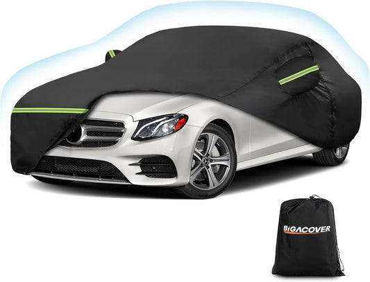 for Mercedes Benz E Car Cover Waterproof All Weather Heavy Duty Protection Outdoor Full Car Covers Windproof with Driver Side Zipper Compatible for Mercedes Benz E-Class 2006-2025 Sedan