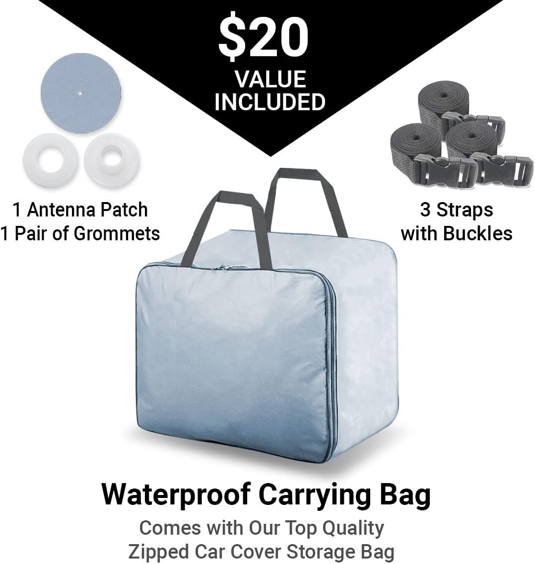 iCarCover Premium Car Cover for 1985-1988 Buick Somerset Heavy Duty Waterproof All-Weather Automobiles Custom Fit Indoor Outdoor UV Snow Protection Covers with Straps and Bag