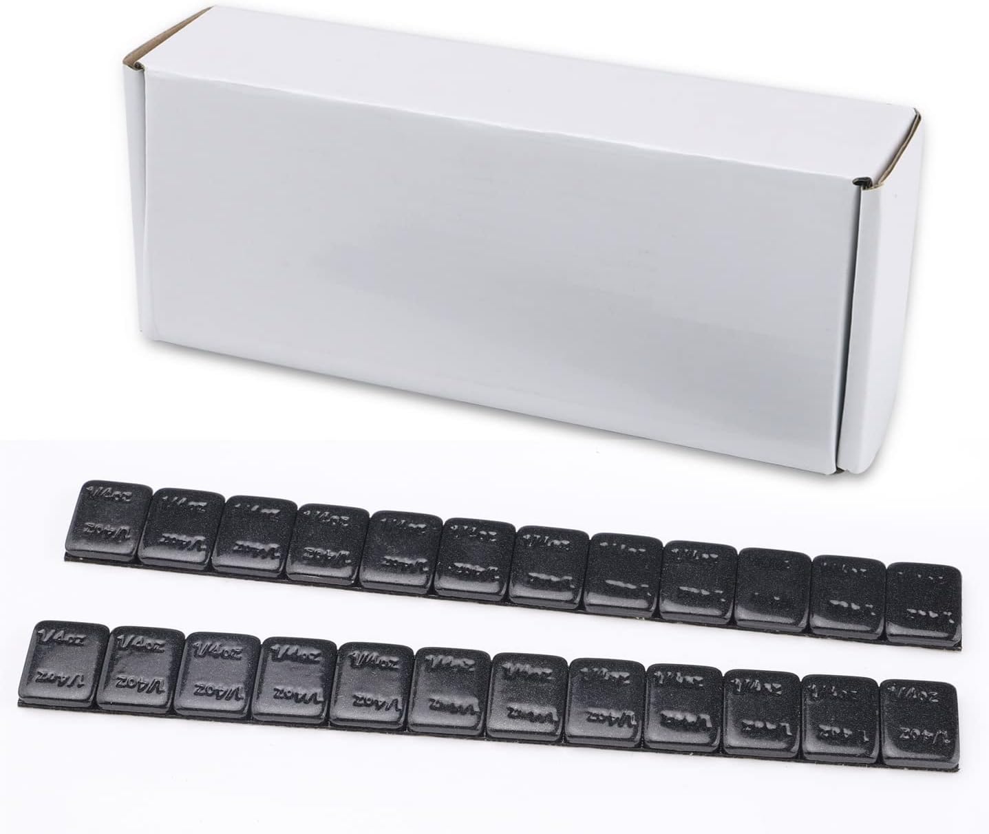 1/4 Oz Black Stick on Wheel Weights (1box，576pcs,144oz), Adhesive Backed Wheel Weights for Cars, Trucks, SUVs, Motorcycles, Low Profile