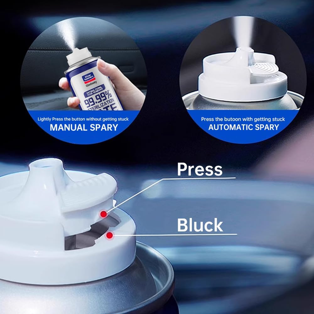 Glodway Whole Car Air Refresher,Odor Eliminator Remover Spray For Car,Cologne Strong Freshener With Odour Eliminator Technology,Long-Lasting Scent,6 Ounce(Pack of 3)