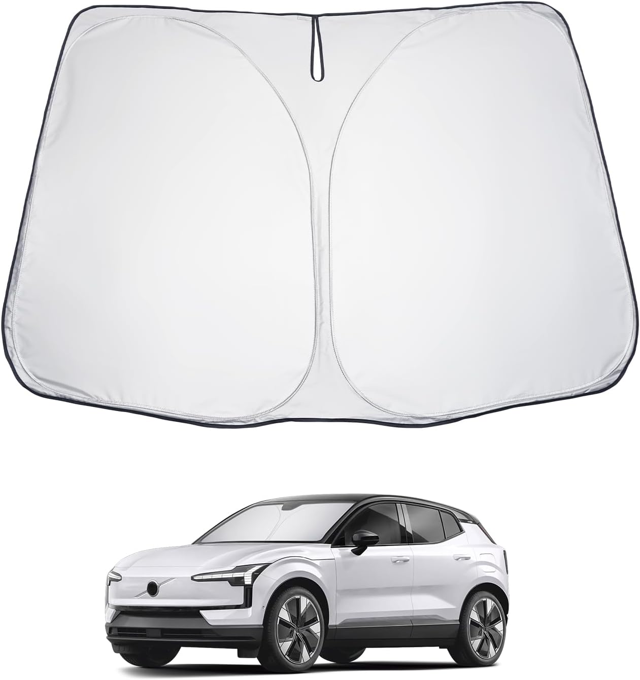 LUWU for 2025 EX30 Windshield Sun Shade EX30 Windshield Sunshades 2025 EX30 Accessories Foldable Sunshade Cover Block UV Ray Front Window Sunshade