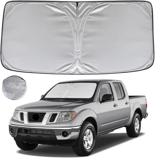 KAYZT Windshield Sun Shade for 2006-2021 Nissan Frontier Foldable Sunshade Front Window Custom Fit Car Accessories