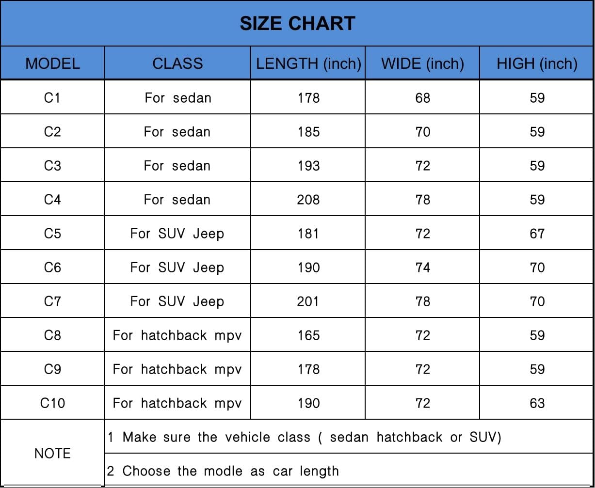 KouKou Oxford Car Cover Waterproof All Weather for Automobiles, Fit Sedan Toyota Corolla, Hyundai Elantra, Mazda 3, Nissan Sentra, BMW 3 Series, Lexus IS250,etc (185 X 70 X 59 inch)