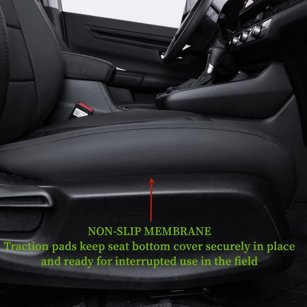 coverdream Custom Seat Covers Compatible with Select Honda CRV 2012 2013 2014 Models - Leatherette (Black,Full Set)